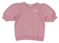 Růžová tepláková vesta s nápisem