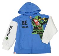 Nové - Modro-bílá propínací mikina s kapucí - Ninjago 