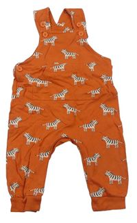 Oranžové laclové tepláky se zebrami Jojo Mamam Bébé