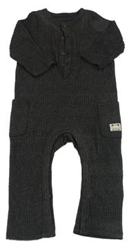 Tmavošedý žebrovaný overal s pandou M&S
