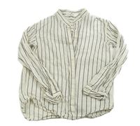 Smetanovo-černá pruhovaná košile H&M