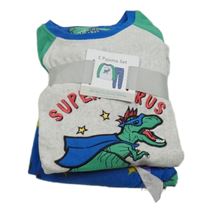 Nové - Modro-šedé fleecové pyžamo s dinosaury Primark