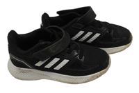 Černé koženkovo/textilní boty Adidas vel. 25