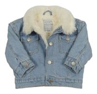 Modrá riflová zateplená bunda Primark