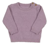 Lila žebrovaný svetr George 