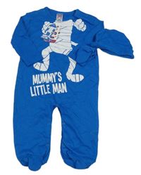 3set - Modrý overal s mumií + čepice + rukavice Little but loud