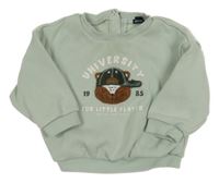 Zeleno-šedá oversize mikina s bobrem Kiabi