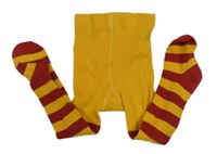 Oranžovo-červené pruhované punčocháče - Harry Potter 