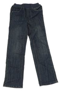 Nové - Tmavomodré rifle s elastickým pasem Orchestra 