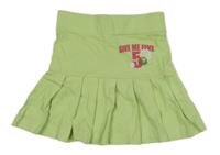 Limetková skládaná sukně Cri-cri
