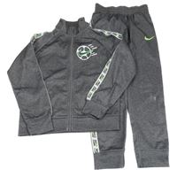 2set - Šedá propínací sportovní mikina s logem + kalhoty Nike