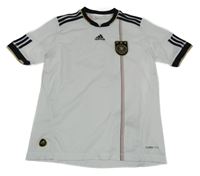 Bílo-černý funkční fotbalový dres Deutsher Adidas