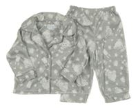 Šedé plyšové pyžamo Me to you