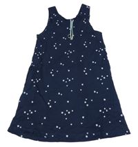 Tmavomodré kytičkované šaty Kids 