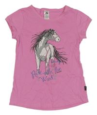 Růžové tričko s koníkem Trigema