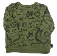 Khaki mikina se zvířátky F&F