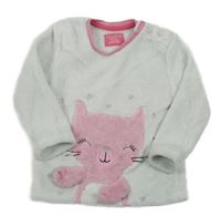 Šedá chlupatá mikina s kočkou Primark