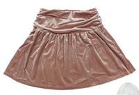 Starorůžová sametová nařasená sukně Zara