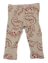 Béžové vzorované tepláky s dinosaury Primark