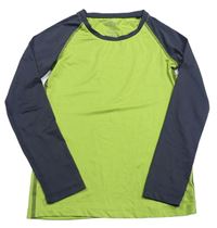 Zeleno-tmavošedé funkční sportovní triko crane