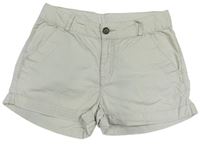 Světlebéžové chino plátěné kraťasy H&M