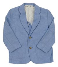 Modré melírované vzorované sako H&M
