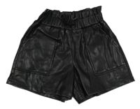 Černé paper bag koženkové kraťasy George