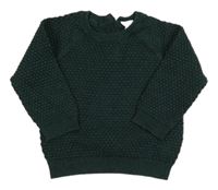Smaragdový melírovaný vzorovaný svetr H&M