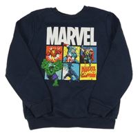 Tmavomodrá mikina se superhrdiny a logem - MARVEL PRIMARK
