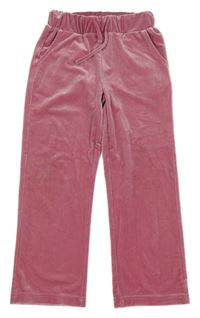 Růžové sametové tepláky V BY VERY