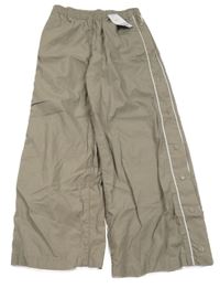 Nové - hnědošedé plátěné kalhoty Next