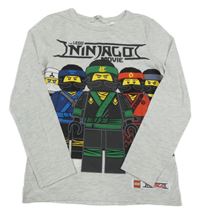 Světlešedé melírované triko s Lego Ninjago H&M