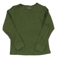 Khaki žebrované triko PRIMARK