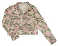 Army riflová crop bunda s límečkem LINDEX