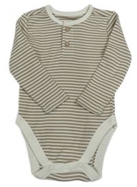 Hnědo-bílé pruhované žebrované body George