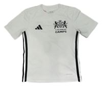Bílo-černé funkční sportovní tričko se znakem Adidas