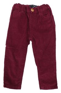 Vínové manšestráky Denim Co.