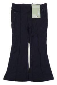 Nové - tmavomodré flare kalhoty H&M