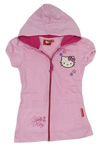 Růžové propínací mikinové tričko s Hello Kitty a kapucí Sanrio