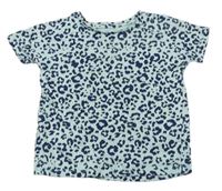 Světlemodré tričko s leopardím vzorem Tu