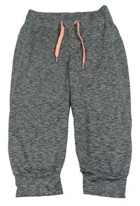 Šedé melírované sportovní capri tepláky H&M