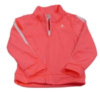 Neonově růžová sportovní propínací funkční mikina Domyos