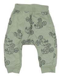 Světlezelené tepláky s Mickeym H&M