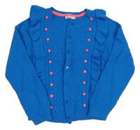 Modrý propínací svetr s volánky Billieblush