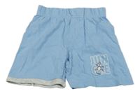 Světlemodré bavlněné kraťasy s opicí Ergee