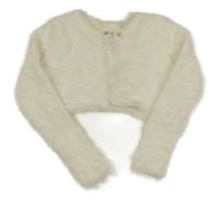 Smetanové chlupaté svetrové bolerko H&M