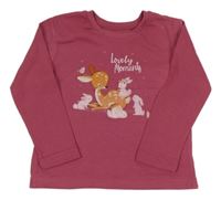 Vínové triko se srnkou a zajíci