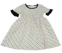 Smetanové puntíkaté šaty