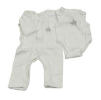 2set - Bílý overal s hvězdou + body George