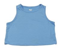 Modrý crop top Shein